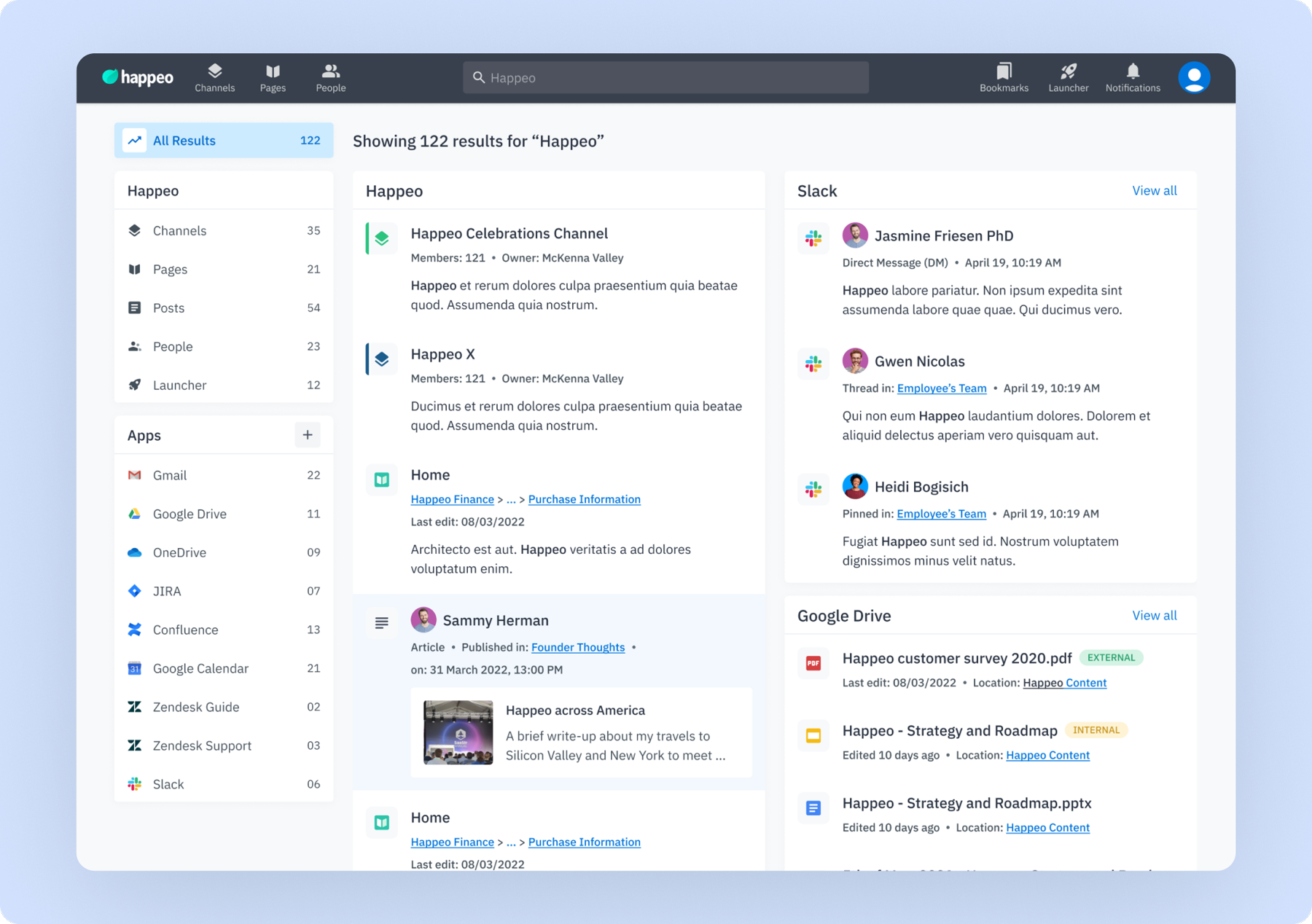Search and Filters Revamp — reducing search time from 45s to 7s at Happeo SaaS