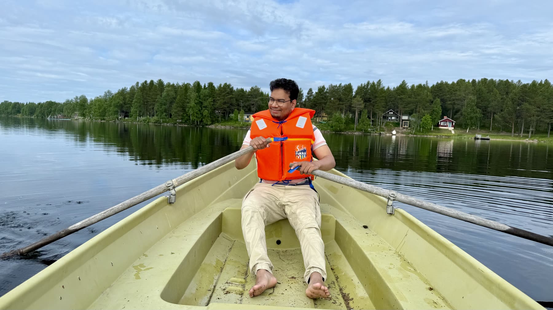 Rowing on a Finnish lake