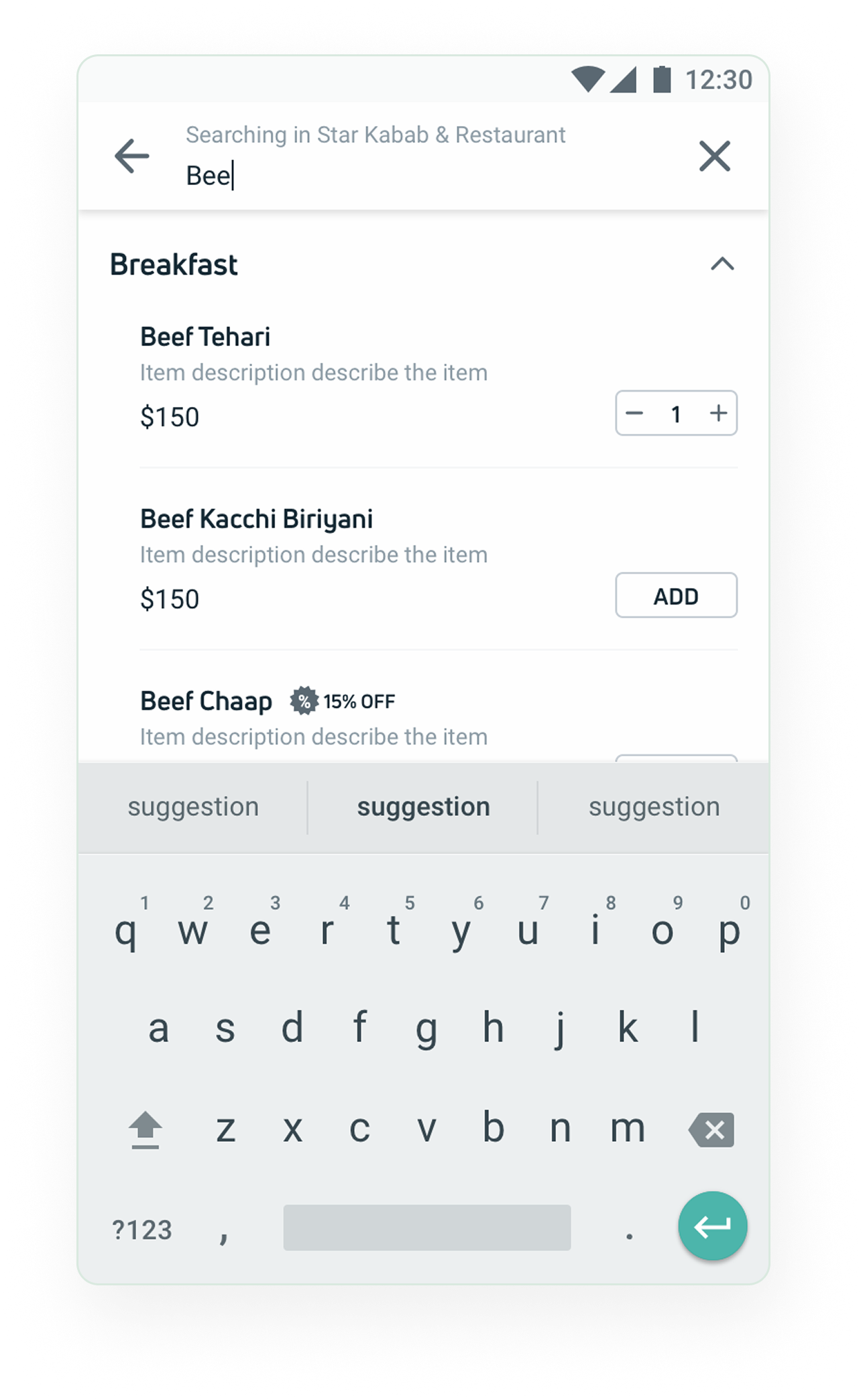 Search keyword wireframe