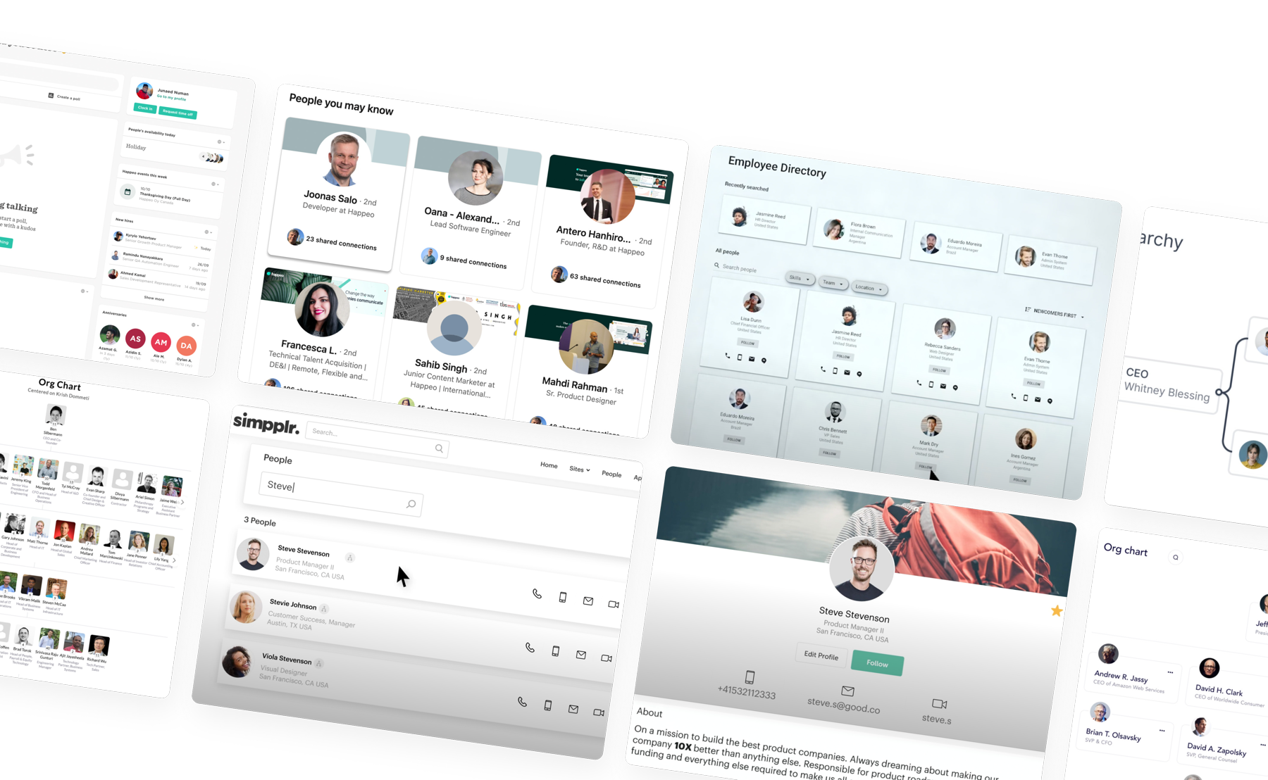People Directory — design moodboard and visual inspiration