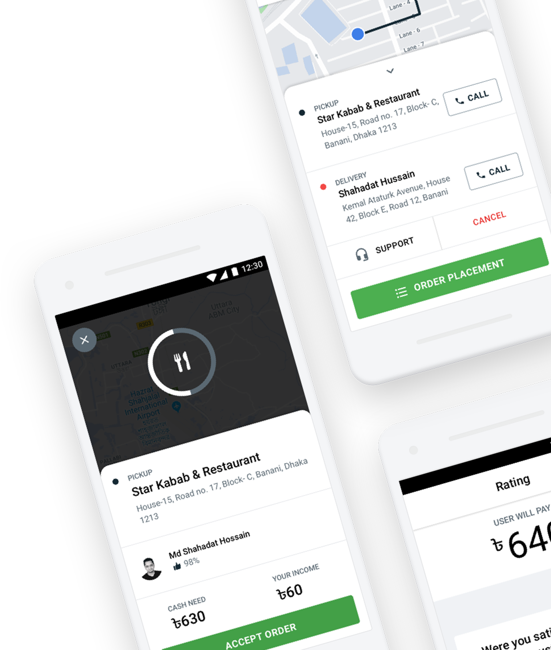 Pathao Drive — redesigned food delivery flow overview